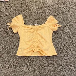Yellow off the shoulders top